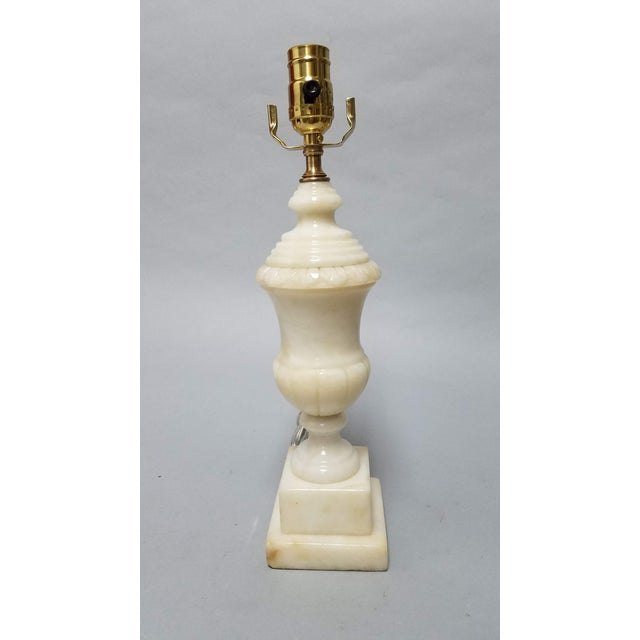 Stone Vintage 1930s Alabaster Urn Lamp For Sale - Image 7 of 7