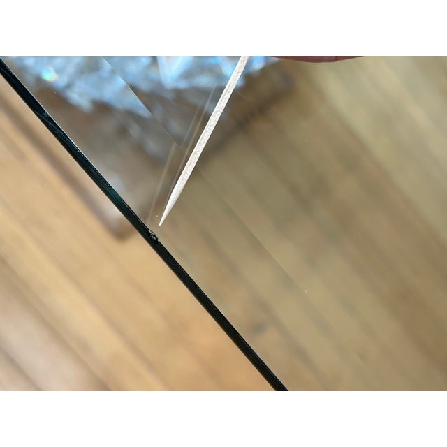 Glass Pair Vintage Mid-Century Modern Stacked Lucite Helix Spiral Tables For Sale - Image 7 of 9