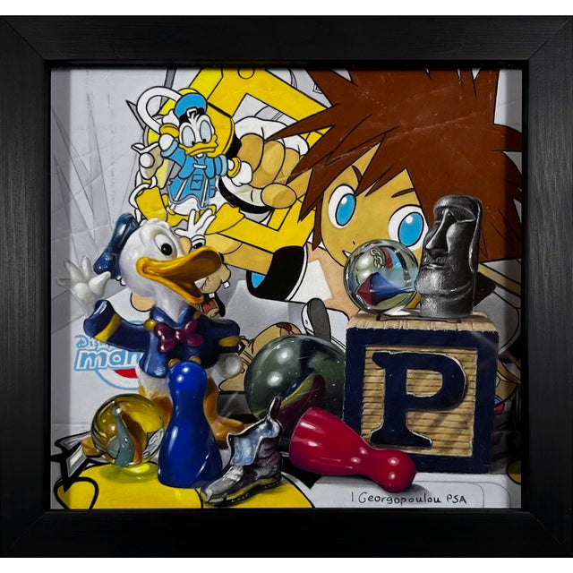 In "Cherished Playthings," a vibrant arrangement of nostalgic toys and memorabilia captures the essence of childhood...