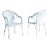 California Armchair, Set of 2 - Baby Blue/White For Sale