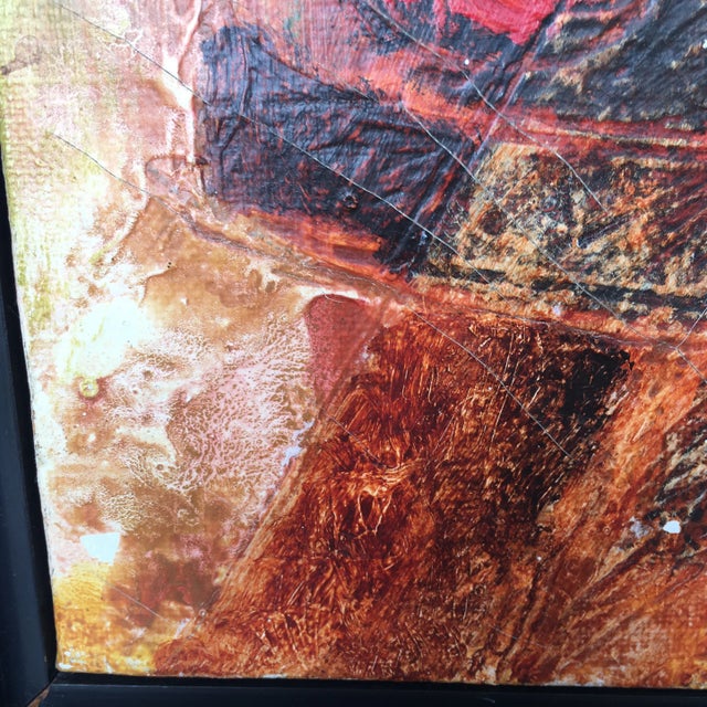 Green Edgar Gutierrez Original Acrylic on Linen Work of Art Signed, Dated 1995 and Titled “Def 34” For Sale - Image 8 of 12