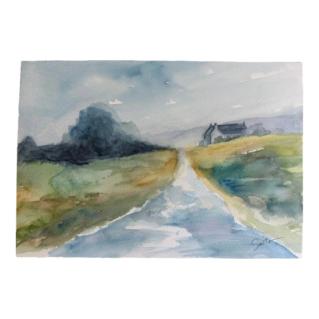 Nancy Smith Original Watercolor Landscape “After the Rain” For Sale