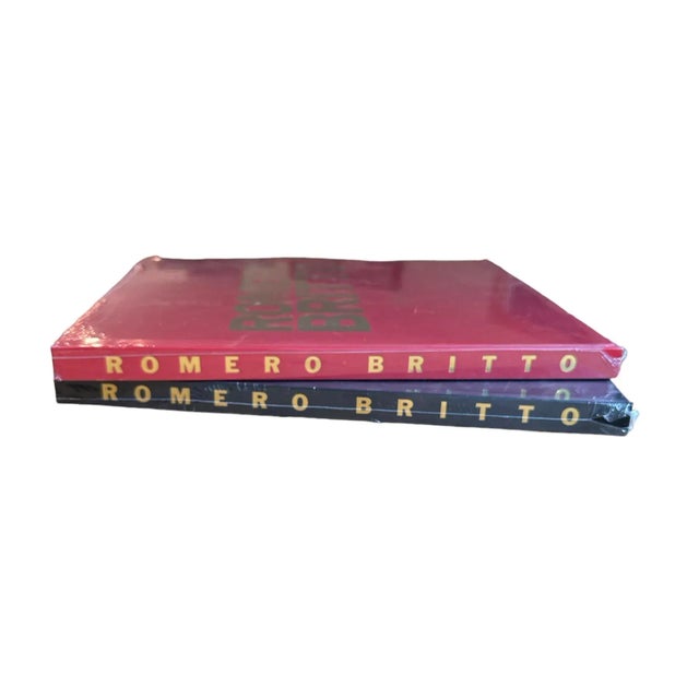 Pop Art Set of 2 Unopened Romero Britto Coffee Table Art Hardcover Book Originals Red and Black 2016 Original Shrink Wrap For Sale - Image 3 of 4