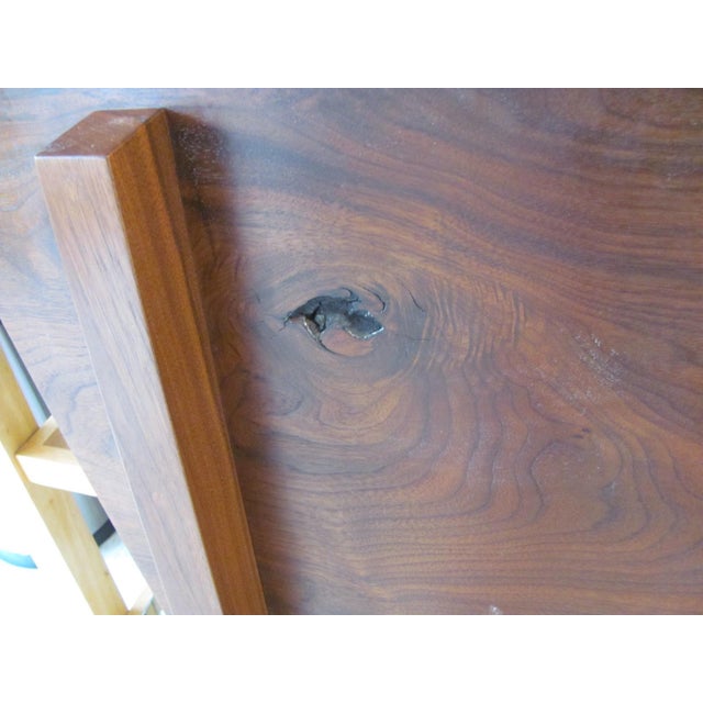 George Nakashima Twin Headboard Walnut Live Edge Circa 1970 Excellent For Sale - Image 13 of 15