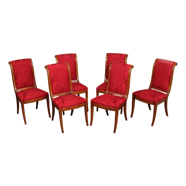 Henredon Charles X Empire Style Set of Six Dining Chairs For Sale