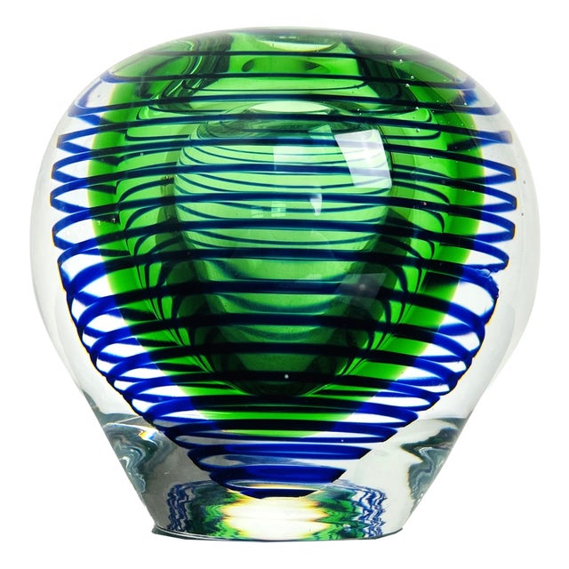 Spiral Art Glass Model 7713/15 Vase by Stanislav Libenský for Škrdlovice, Czechoslovakia, 1977 For Sale