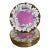 Set of Eight Fornasetti Style Pink Splash Luster Dinner Plates For Sale