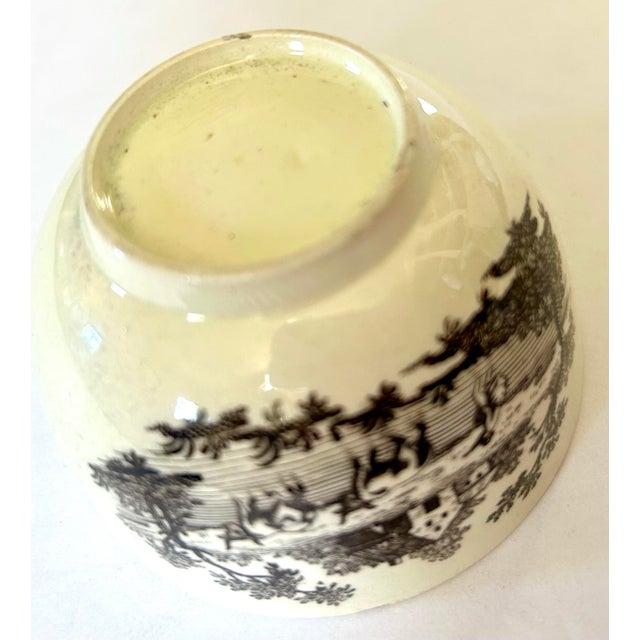 18th Century 18th C. English Transfer Ware Teacup and Saucer For Sale - Image 5 of 8