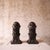 Add a bold and historic touch to your space with this set of two 19th century French cast iron knight helmet bookends, a...