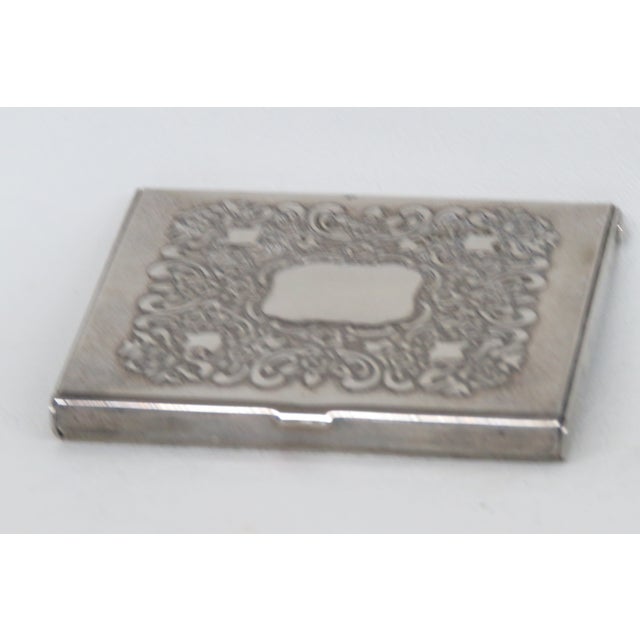 Victorian Godinger Silver Plated Picture or Card Holder Compact Metal Photo Album 4761b For Sale - Image 3 of 11