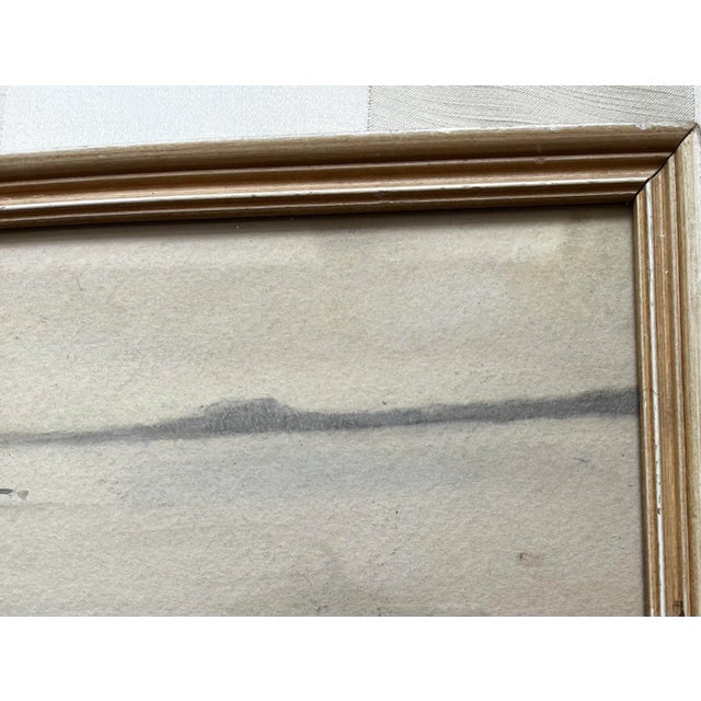 Mid 20th Century Mid 20th Century Vintage Original Watercolor on Paper by Mae Harding, Framed For Sale - Image 5 of 8