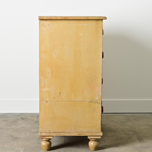 English 19th Century Painted Chest of Drawers For Sale - Image 10 of 11