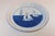 Large blue and white enameled metal tray/platter by Old Na.vy Supply Co. (China, ca. 1980s). Appealing coastal/sea theme...
