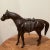 Mid 20th Century Hand Crafted Leather Wrapped Chestnut Horse Statue/Sculpture With Saddle and Stirrups For Sale - Image 4 of 13