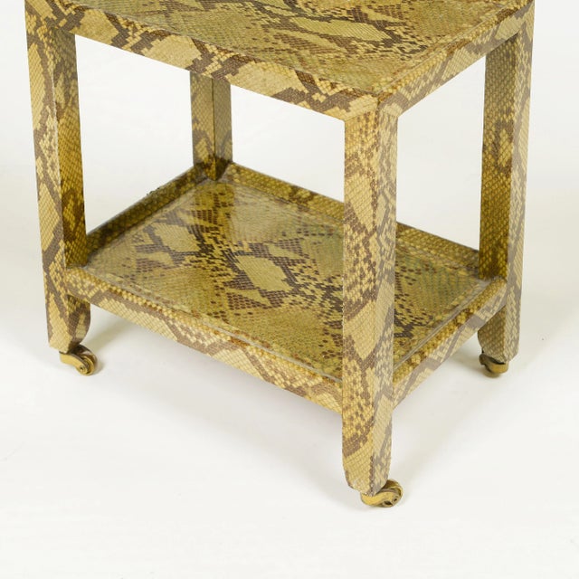 A Python Telephone Table Attributed to Karl Springer | Chairish