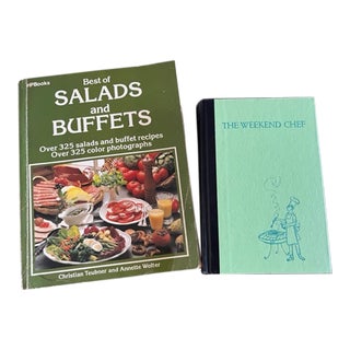 The Weekend Chef and Best of Salads and Buffets Books - Set of 2 For Sale