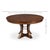 Transitional Round Dining Table, Medium - Warm Brown Oak With Hammered Iron Accents For Sale - Image 11 of 11