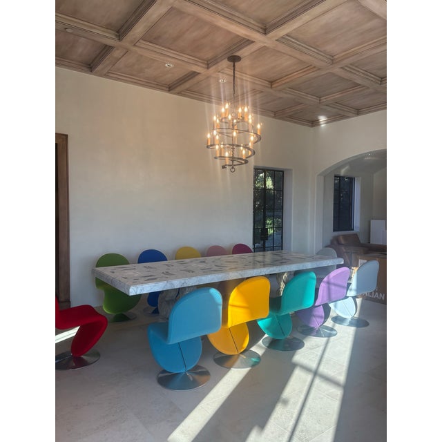 Late 20th Century Attributed Verner Panton System 1-2-3 Swivel Chairs; Set of 12 For Sale - Image 9 of 12