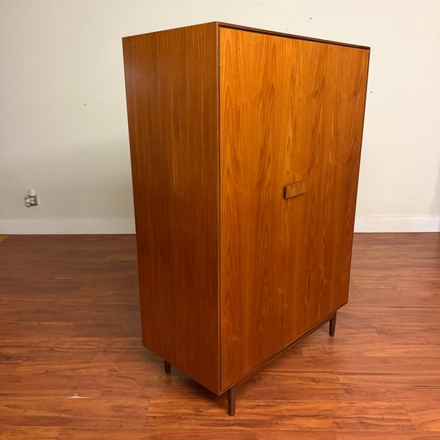 Mid-Century Modern G-Plan Ib Kofod Larsen Teak & Rosewood Wardrobe Armoire For Sale - Image 3 of 17