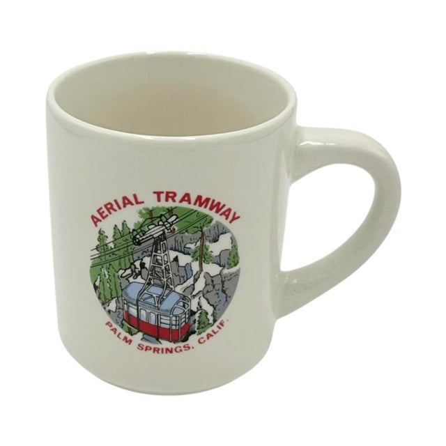 Mid 20th Century Vintage Aerial Tramway Palm Springs, California Ceramic Mug For Sale - Image 5 of 7