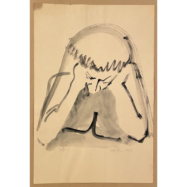 1963 watercolor from the estate of Northwest School artist Neil Meitzler (1930 - 2009). Signed and dated. Meitzler's work...