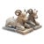 Vintage Plaster and Metal Ram Sculptures - Pair For Sale
