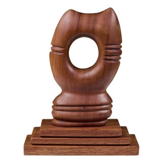 Abstract Mounted Cat Sculpture For Sale