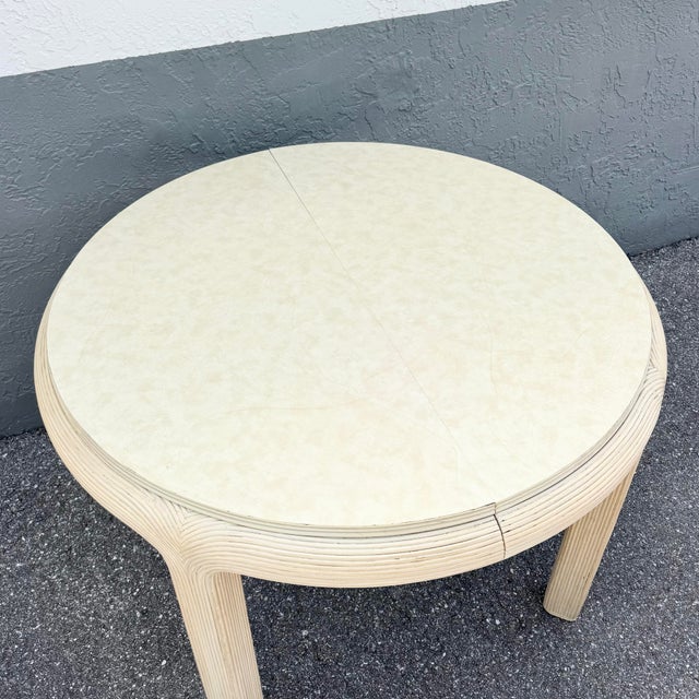 Boho Chic Boho Chic Pencil Reed Extendable Dining Table For Sale - Image 3 of 10