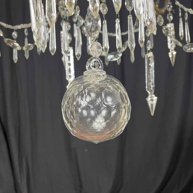 Italian Genoese Crystal 8-Light Chandeliers, 18th Century, Set of 2 For Sale - Image 18 of 18