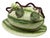 Italian Majolica cantaloupe/ watermelon large tureen with under-plate and ladle. 4 pieces come within this piece. Striking...