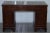 Hardwood & Green Leather Partner Desk with Sliding Keyboard Shelf & Twin Pedestals For Sale - Image 13 of 18