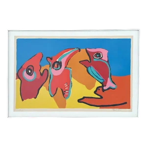 Karel Appel Hors D’Commerce "Dancing in the Spring" Signed Lithograph Circa 1970