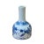 This is a handmade Chinese blue and white porcelain small vase. The surface is handpainted with precise oriental scenery...
