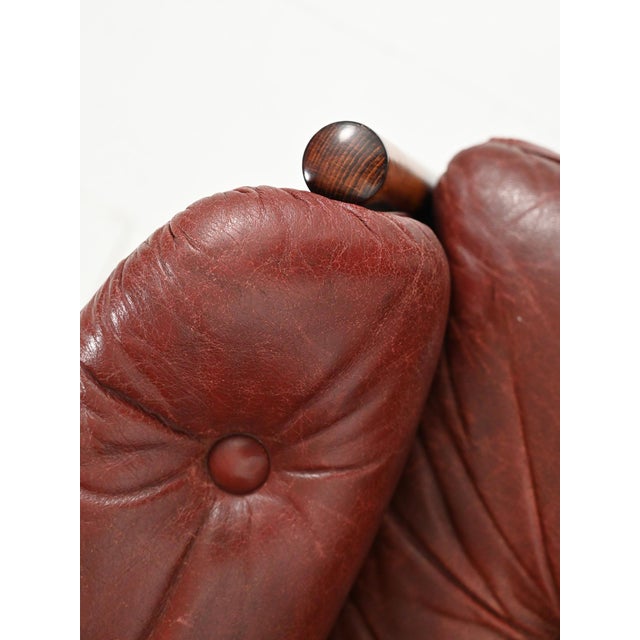 Brown Hoffman Armchairs by Gunnar Kentemöller for Göte Möbler, Sweden, 1970s For Sale - Image 8 of 16