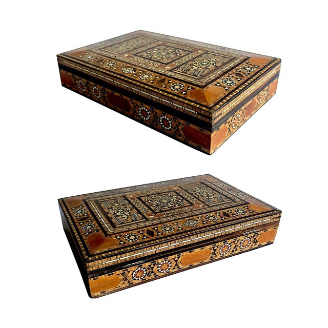 Don Shoemaker Vintage Marquetry Mosaic Trinket/Jewelry Box For Sale - Image 4 of 9