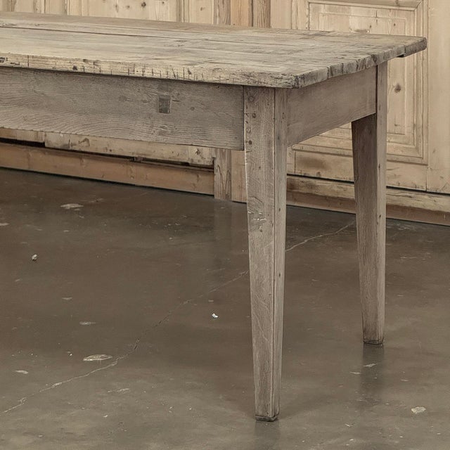 18th Century Grand Rustic Country French Stripped Sycamore Farm Table For Sale - Image 11 of 18
