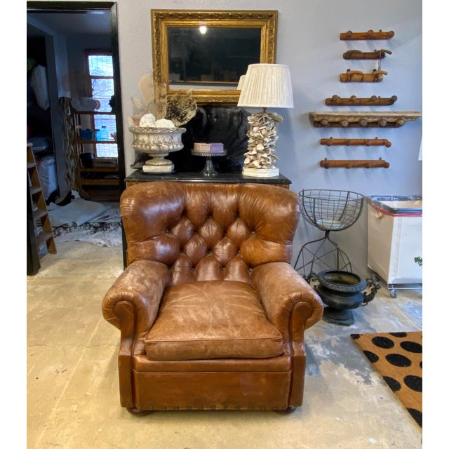 This amazing iconic large scale "Writers" wingback chair made by Henredon for Ralph Lauren features the highest quality...