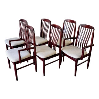 Mid 20th Century Benny Linden Rosewood Dining Chairs – Set of 6 Mid-Century Modern Scandinavian Design For Sale