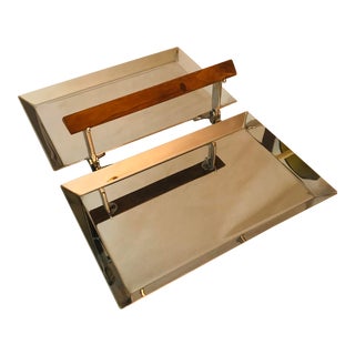 Vintage Manning Bowman Stainless Folding Tray For Sale