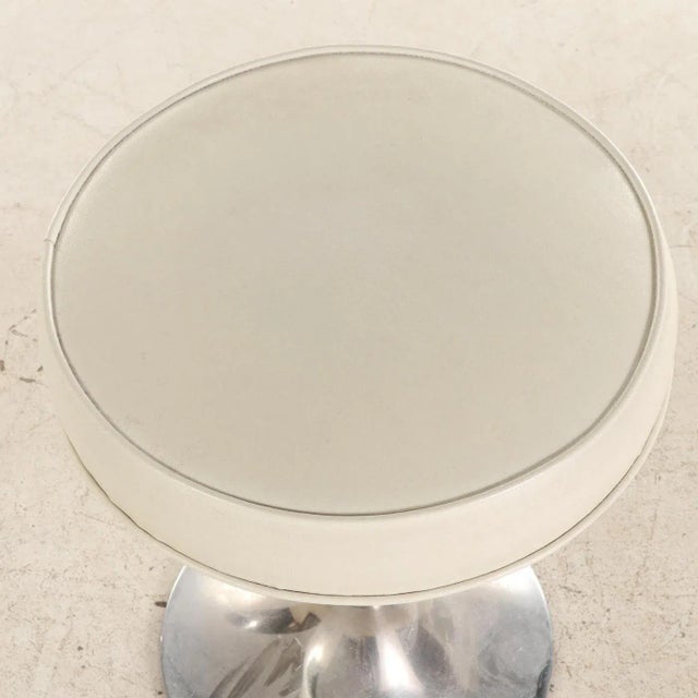 Mid-Century Modern 1960s Charles Hollis Jones Polished Nickel Bugle Base Stool For Sale - Image 3 of 8