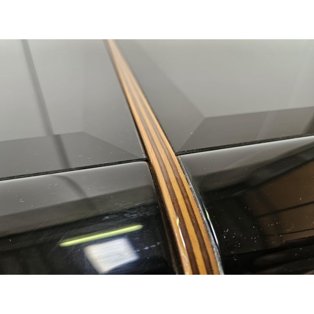 Black Extendable Dining Table by Pierre Cardin in Black Lacquered Wood, 1970 For Sale - Image 8 of 18