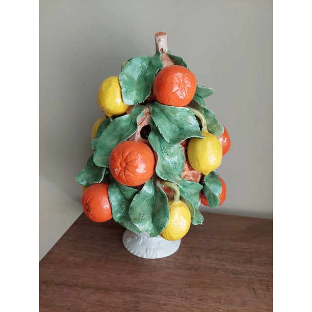 1970s 1970s Italian Hand Modeled Orange and Lemon Topiary For Sale - Image 5 of 5