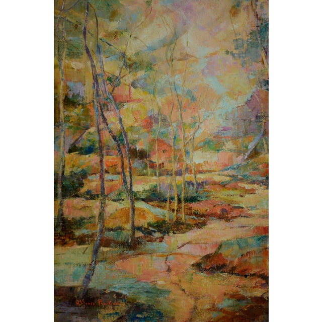 Alfonso Pragliola, Riverberi al Tramonto Landscape, Mixed Media on Canvas, 2019 For Sale - Image 7 of 9