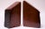 Striking sculptural douglas fir live edge bookends (circa 1970s USA). Solid 'blocks' of stained douglas fir have been...