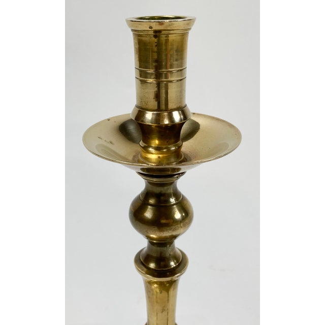Vintage Lion Paw Brass Footed Candlestick Holder For Sale In Kansas City - Image 6 of 7