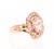2.98 Carat Natural Morganite Diamond 14 Karat Rose Gold Cocktail Ring This Morganite ring has a Natural 2.64 Carat Pear...
