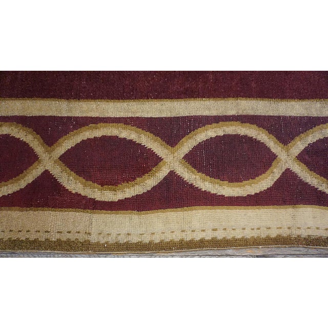 1860s Red Burgandy Floral Medallion Antique English Axminster Rug 9' X 13' 3" Handwoven Wool Carpet For Sale In New York - Image 6 of 6