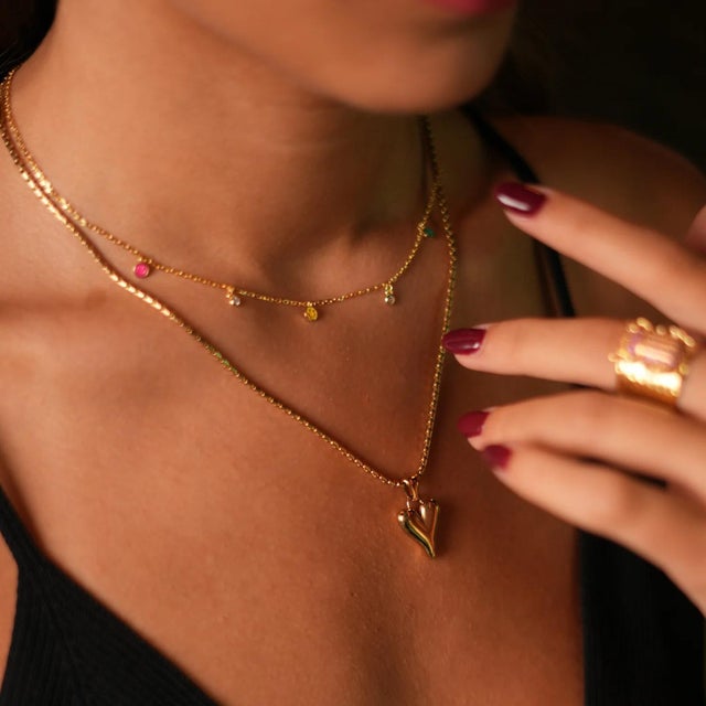 Brighten up your look with the Rainbow Smiley Face Sterling Silver & Diamond Choker Necklace. This playful necklace...