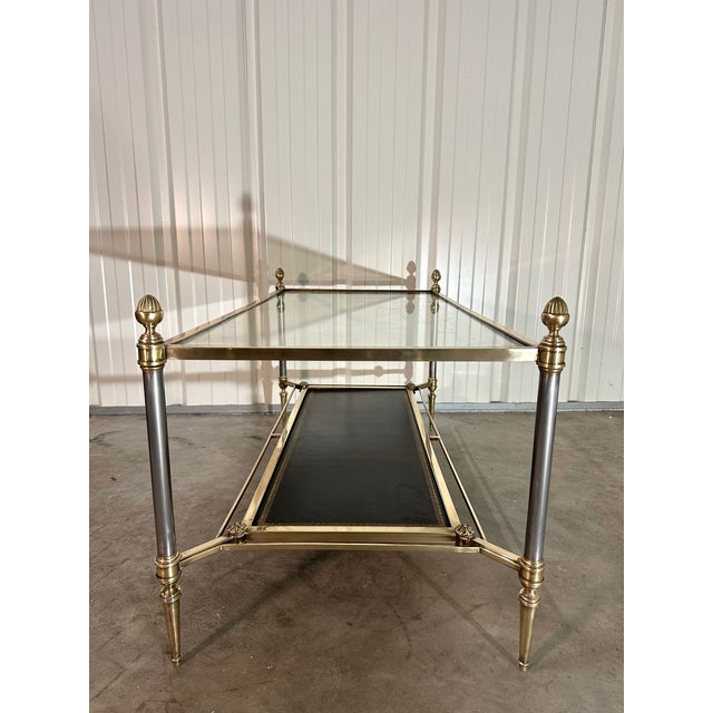 Mid-Century Modern Neoclassical Coffee Table in Bronze from Jansen, 1970s For Sale - Image 3 of 15