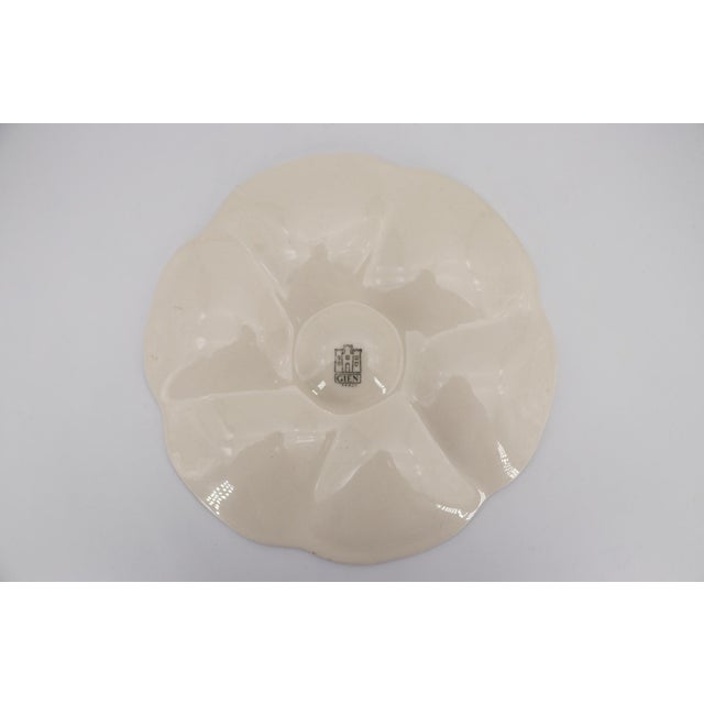 French White Majolica Gien Oyster Plate For Sale - Image 12 of 15